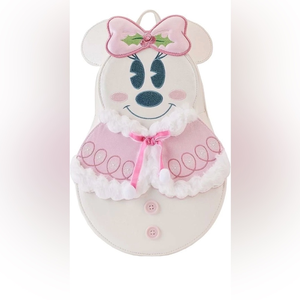 Disney Pastel Minnie Snowman Loungefly Backpack